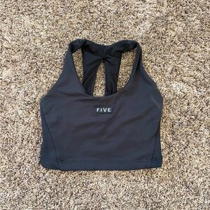 Kids / girls black Five Dancewear sports bra